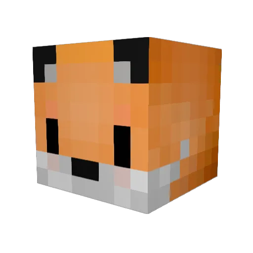 Shaces Minecraft avatar head, 3D render