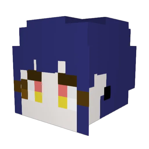 Shache_ Minecraft avatar head, 3D render