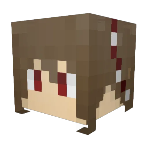 ShachikuTENGU Minecraft avatar head, 3D render