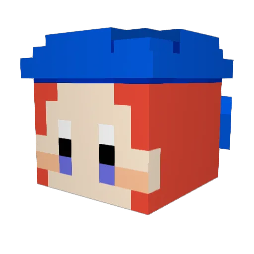 ShackT3333 Minecraft avatar head, 3D render