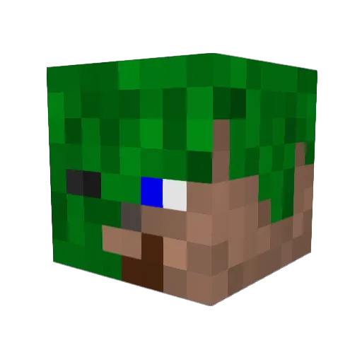 Shackcrafter Minecraft avatar head, 3D render