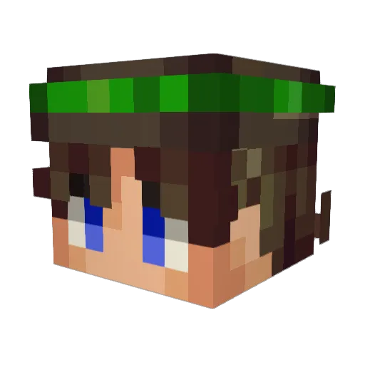 Shacky_rl Minecraft avatar head, 3D render