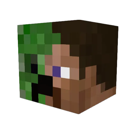 Shad0wRyu Minecraft avatar head, 3D render