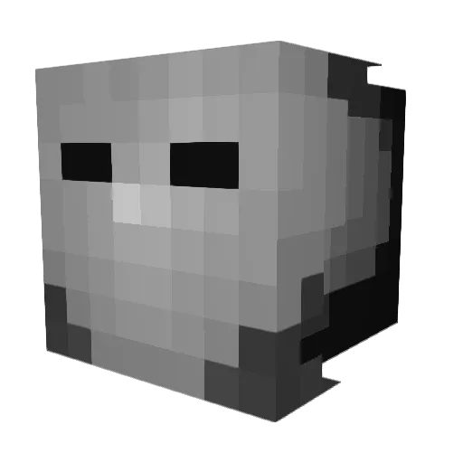 Shad0whun1er Minecraft avatar head, 3D render