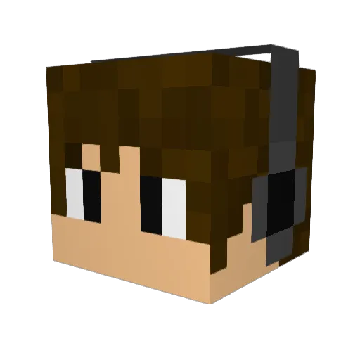Shadansa Minecraft avatar head, 3D render