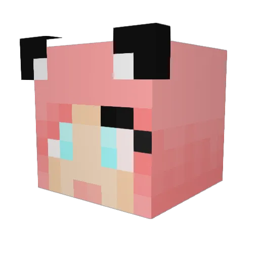 Shaddew Minecraft avatar head, 3D render