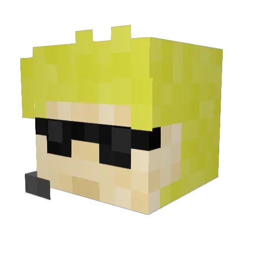 Shaddii Minecraft avatar head, 3D render
