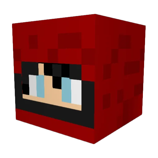 Shaddow_Lost Minecraft avatar head, 3D render