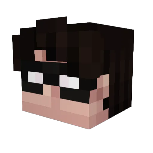 Shade0 Minecraft avatar head, 3D render
