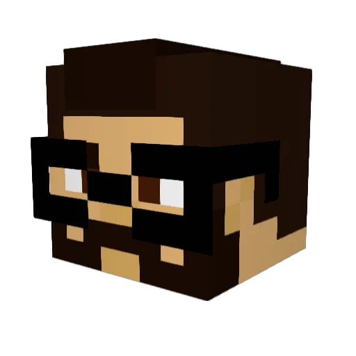 Shade207 Minecraft avatar head, 3D render