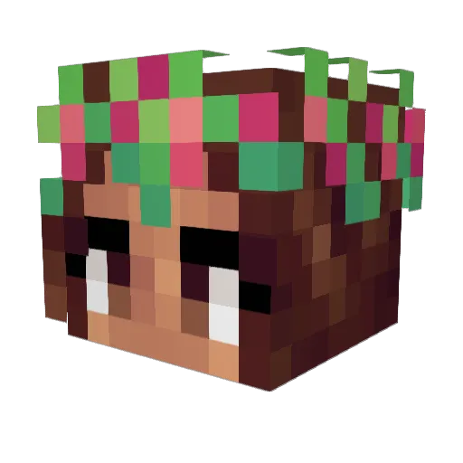 ShadeMetallic Minecraft avatar head, 3D render