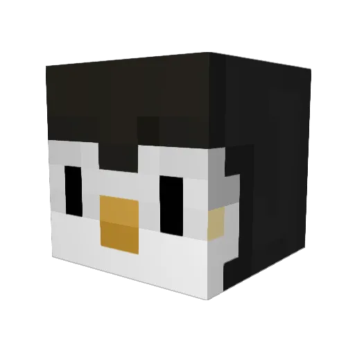 ShadePenguin Minecraft avatar head, 3D render