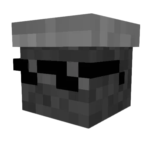 Shade_Jack Minecraft avatar head, 3D render