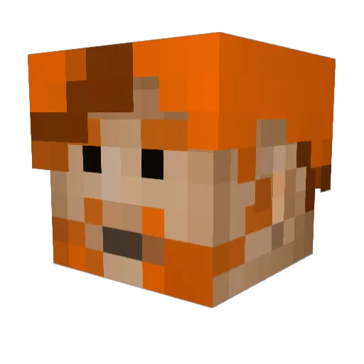 Shade_XDD Minecraft avatar head, 3D render