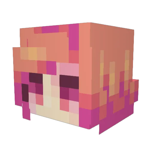 Shadeau Minecraft avatar head, 3D render