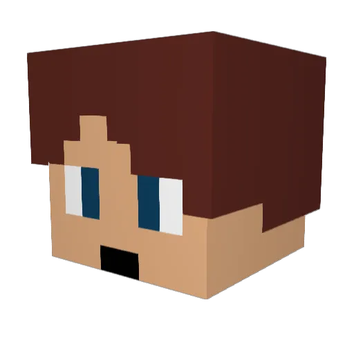 ShadedFedora Minecraft avatar head, 3D render