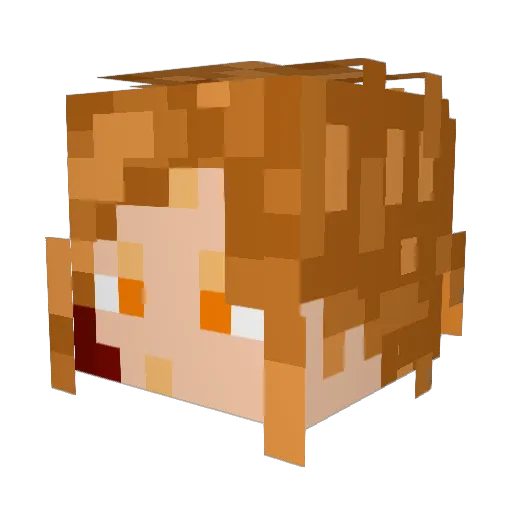 ShadedStudio Minecraft avatar head, 3D render
