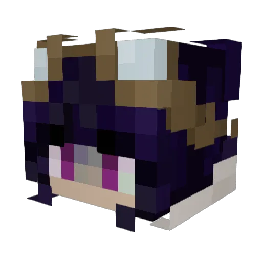 Shadedplace Minecraft avatar head, 3D render