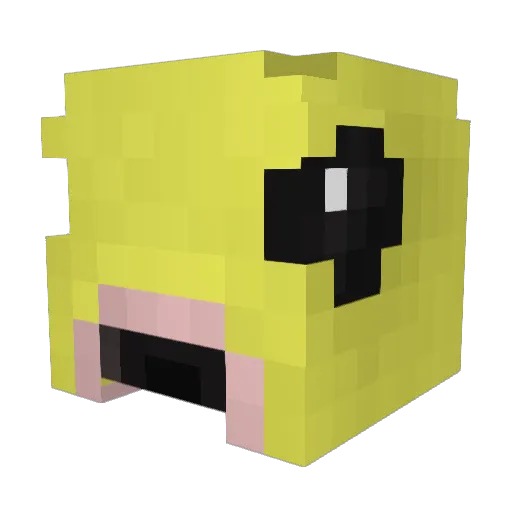 ShaderCide Minecraft avatar head, 3D render