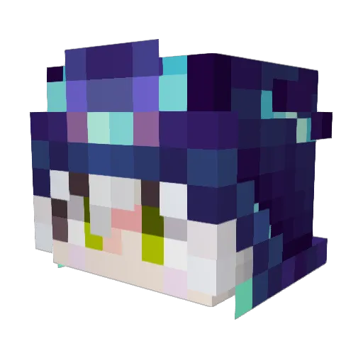 ShaderMod Minecraft avatar head, 3D render