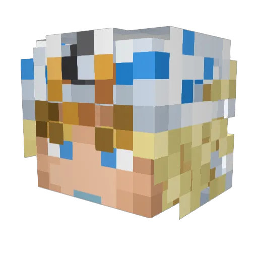 Shadevil Minecraft avatar head, 3D render