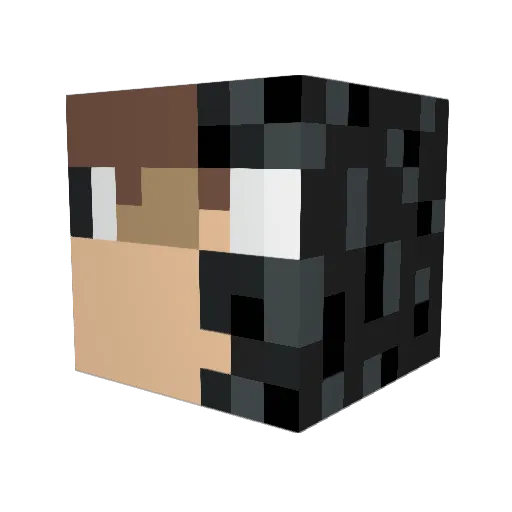 Shadewalker3652 Minecraft avatar head, 3D render