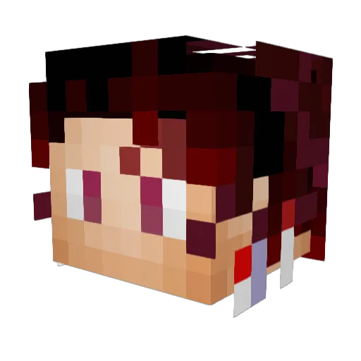 Shadeww Minecraft avatar head, 3D render