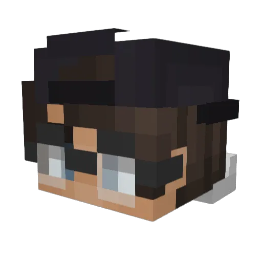 Shadex Minecraft avatar head, 3D render