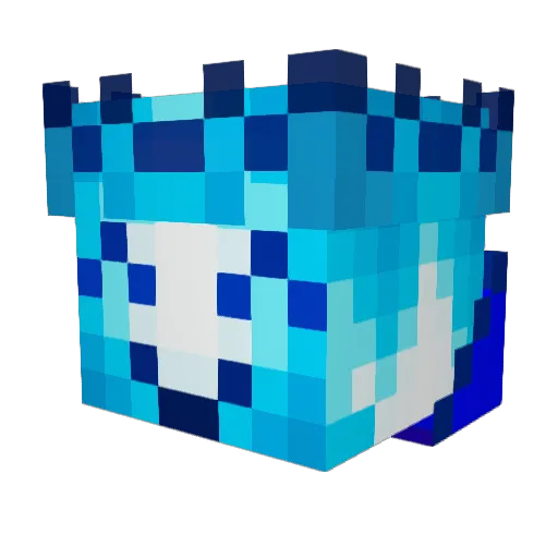 Shadic Minecraft avatar head, 3D render