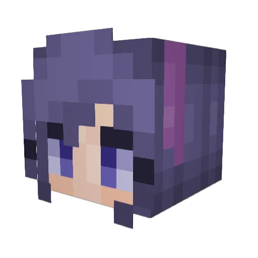 Shadico Minecraft avatar head, 3D render