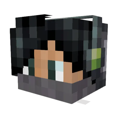 Shadiercougar Minecraft avatar head, 3D render