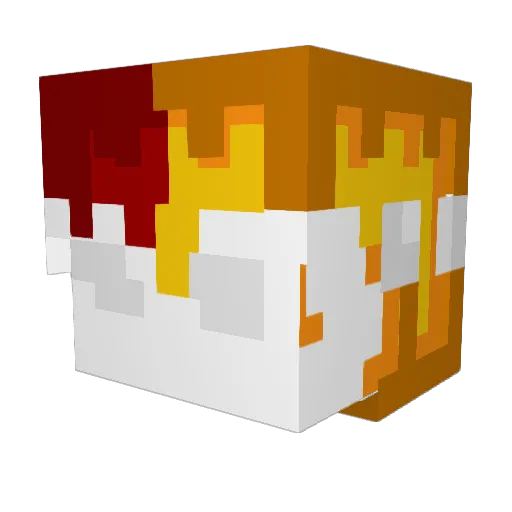ShadoBlado Minecraft avatar head, 3D render