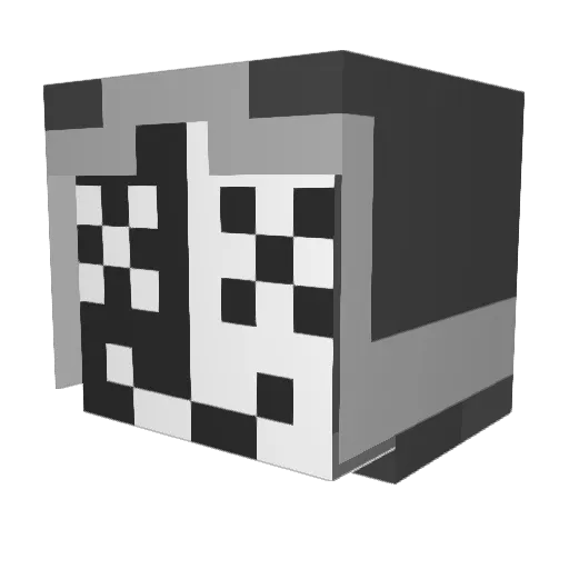 ShadoShogun Minecraft avatar head, 3D render