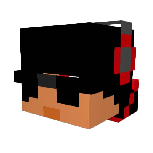 ShadoWolf952 Minecraft avatar head, 3D render