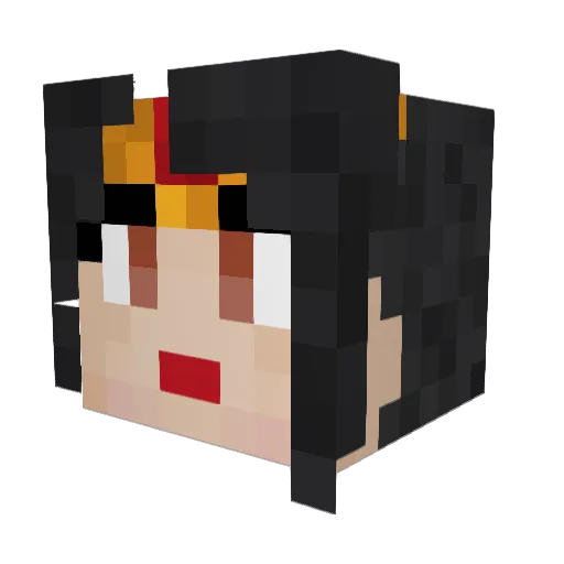ShadoWoman504 Minecraft avatar head, 3D render