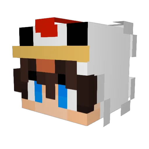 Shadobass Minecraft avatar head, 3D render