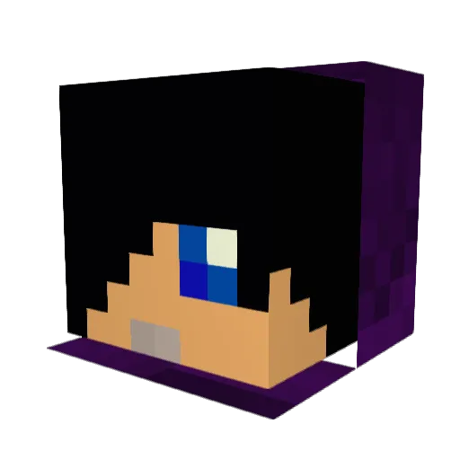 Shadorash Minecraft avatar head, 3D render