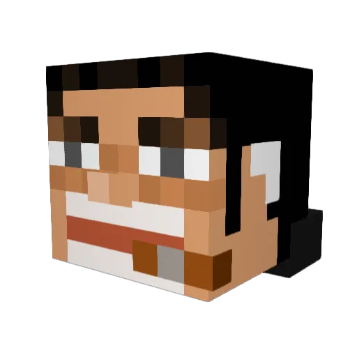 Shadornax Minecraft avatar head, 3D render