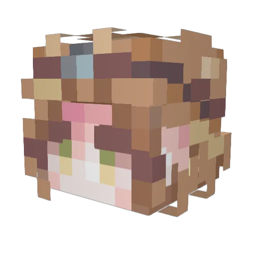 Shadow01990 Minecraft avatar head, 3D render