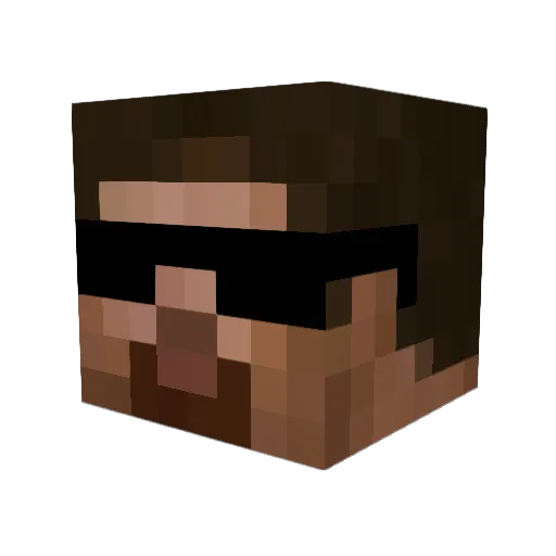 Shadow117xd Minecraft avatar head, 3D render