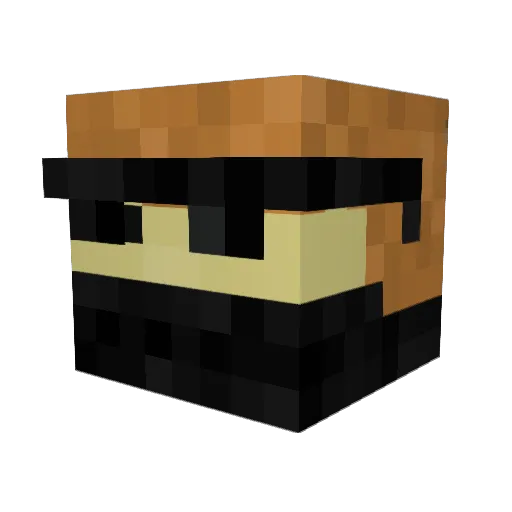 Shadow11ama Minecraft avatar head, 3D render