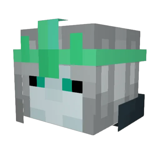 Shadow1223 Minecraft avatar head, 3D render