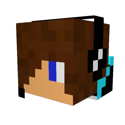 Shadow1781 Minecraft avatar head, 3D render