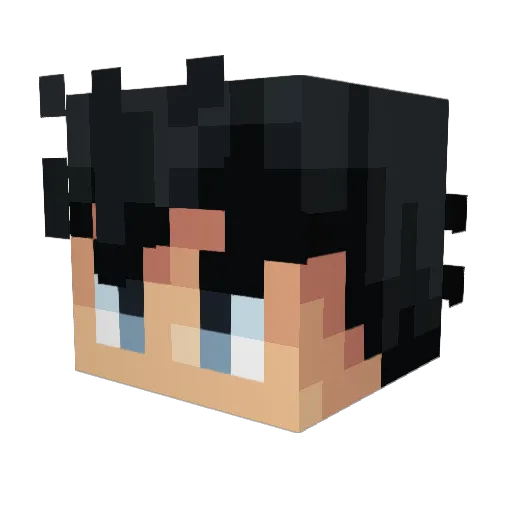 Shadow221B Minecraft avatar head, 3D render