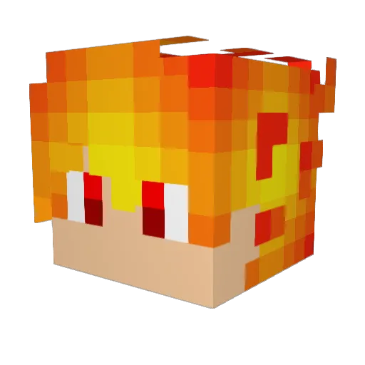 Shadow259 Minecraft avatar head, 3D render