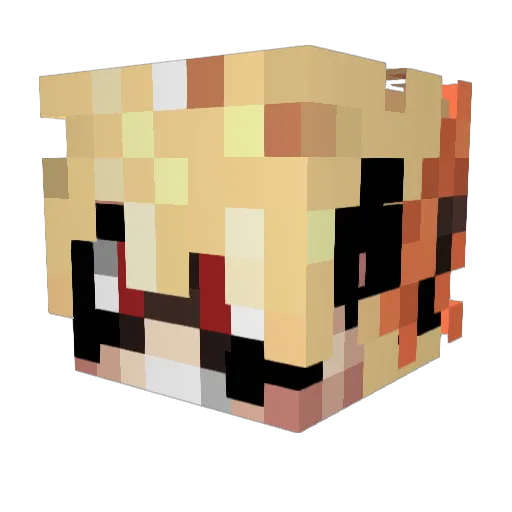 Shadow2622 Minecraft avatar head, 3D render