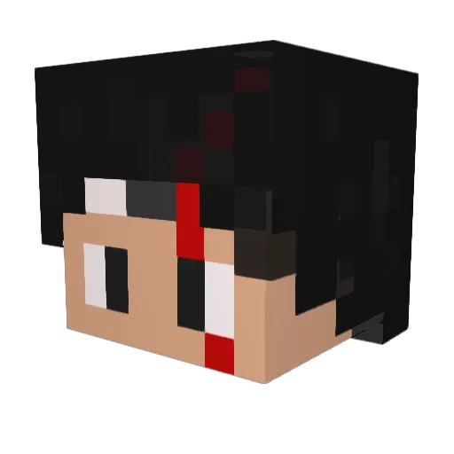 Shadow3084 Minecraft avatar head, 3D render