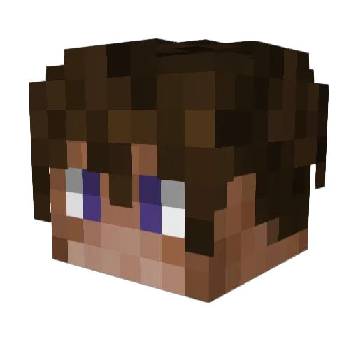 Shadow38443 Minecraft avatar head, 3D render