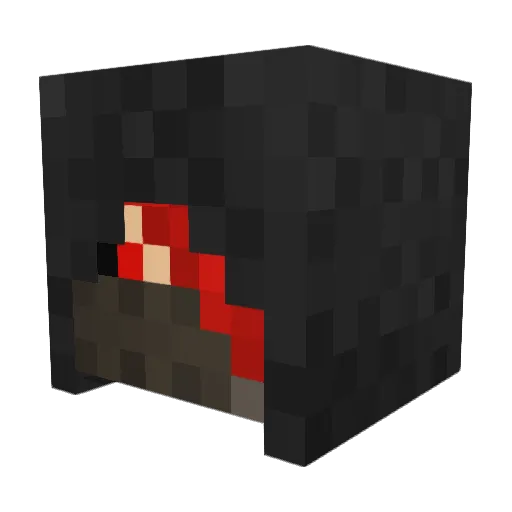 Shadow465 Minecraft avatar head, 3D render