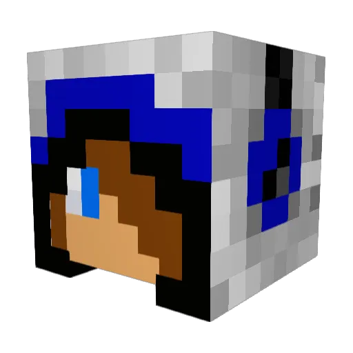 Shadow487 Minecraft avatar head, 3D render